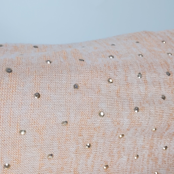 Crossroads Women's Top Size Large Orange Sleeveless Knit Round Hem Diamantes - Picture 5 of 14